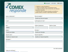 Tablet Screenshot of comexresponde.comexbrasil.gov.br